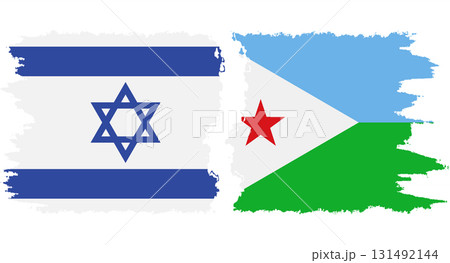 Djibouti and Israel grunge flags connection vector Djibouti and Israel grunge flags connection vector 131492144