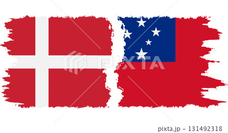 Independent State and Denmark grunge flags connection vector Independent State and Denmark grunge flags connection vector 131492318
