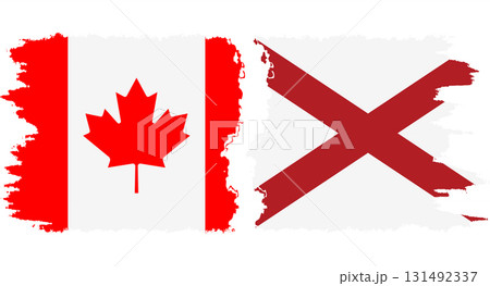 Alabama and Canada grunge brush flags connection, vector Alabama and Canada grunge brush flags connection, vector 131492337