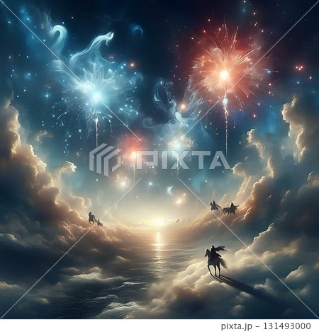 sky lit by fireworks sky lit by fireworks 131493000