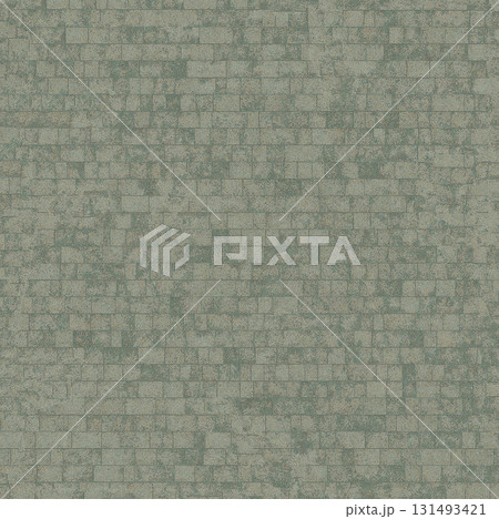 Grunge green brick wall texture forming seamless pattern 131493421