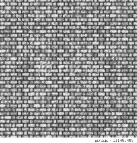 Gray brick wall showing a seamless texture pattern 131493499