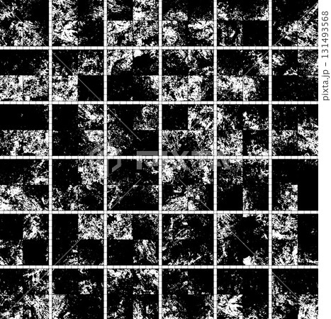 Black and white abstract grid texture grunge pattern 131493568