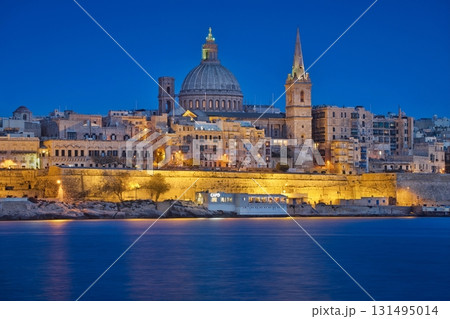 Valletta and Blue Hour 131495014