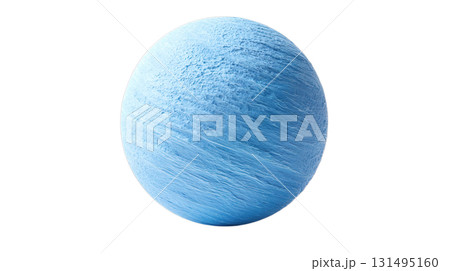 透明背景（png）に天王星のような水色の惑星の3Dイラスト 131495160