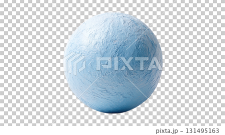 透明背景上類似天王星的淺藍色行星的 3D 插圖（png） 131495163