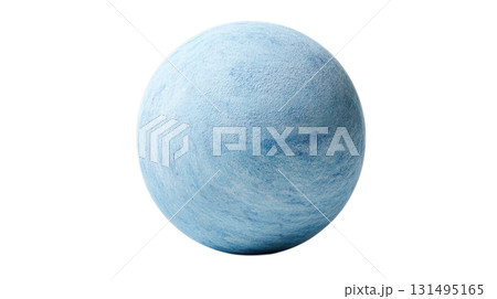 透明背景（png）に天王星のような水色の惑星の3Dイラスト 131495165