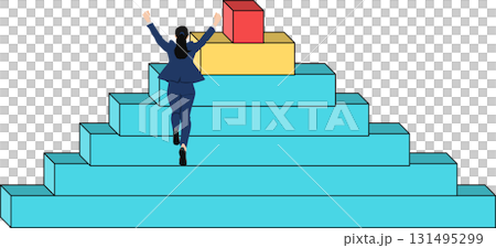 目標達成へのロードマップのイラスト 131495299
