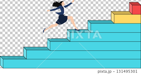 Illustration of a roadmap to achieving your goals 131495301