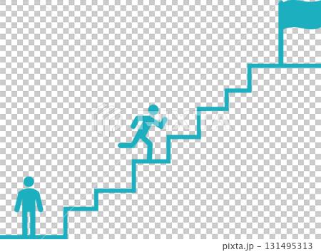 Illustration of a roadmap to achieving your goals 131495313