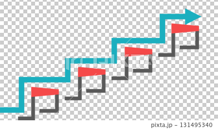 Illustration of a roadmap to achieving your goals Illustration of a roadmap to achieving your goals 131495340