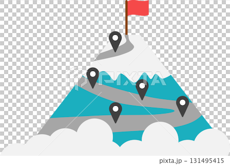 Illustration of a roadmap to achieving your goals Illustration of a roadmap to achieving your goals 131495415