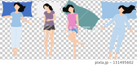 一個女人睡午覺的插圖 131495602