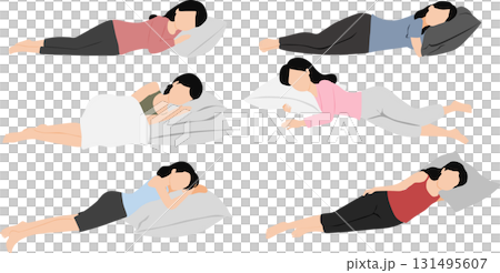 一個女人睡午覺的插圖 一個女人睡午覺的插圖 131495607