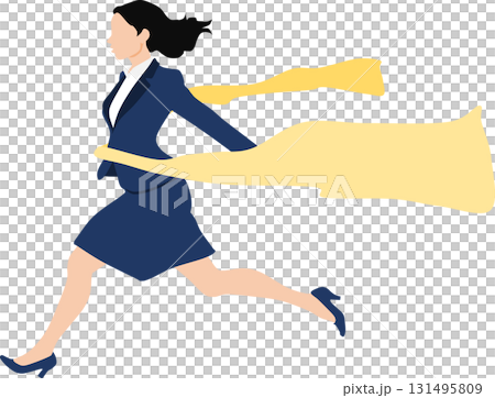 一位女士率先衝過終點線的插圖 一位女士率先衝過終點線的插圖 131495809