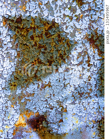 Heavy Metal Rust Texture in Blues and Orange Peeling Patana Heavy Metal Rust Texture in Blues and Orange Peeling Patana 131495967