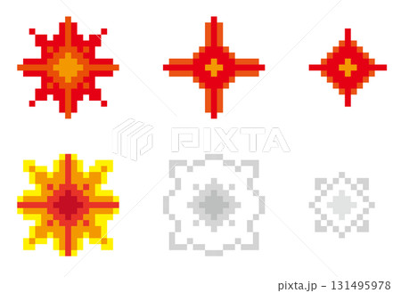 ゲーム風ドット絵　爆発エフェクト 131495978