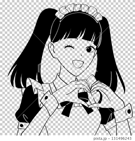 女僕咖啡廳女孩用雙手做愛的插圖 女僕咖啡廳女孩用雙手做愛的插圖 131496243