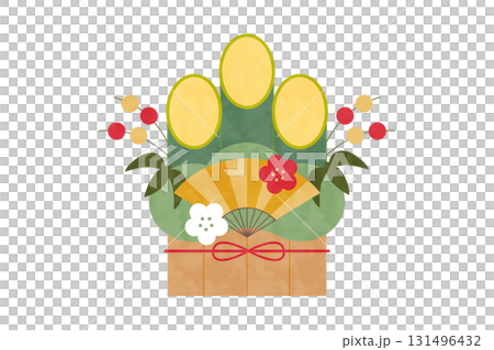 Cute and simple Kadomatsu vector illustration 131496432
