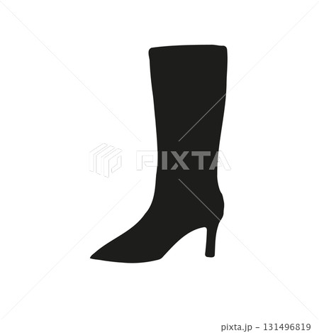 Vector hand drawn boot silhouette Vector hand drawn boot silhouette 131496819