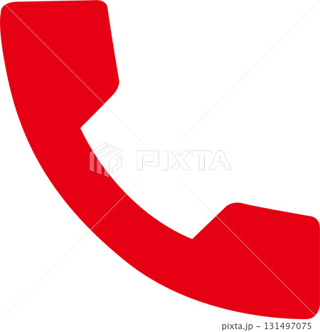 受話器ピクトグ赤　緊急 131497075