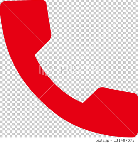 受話器ピクトグ赤　緊急 131497075