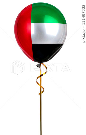 アラブ首長国連邦の国旗の柄の風船。 131497332