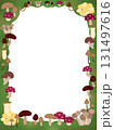 可愛いキノコのフレーム素材 可愛いキノコのフレーム素材 131497616