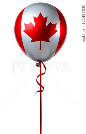 カナダの国旗の柄の風船。 131497830