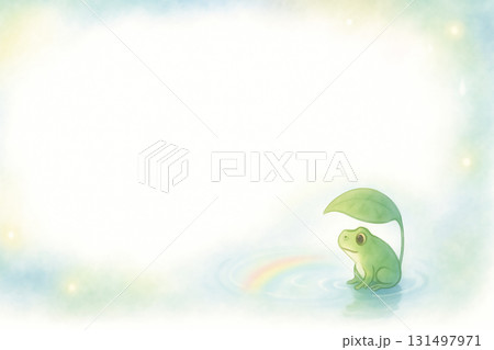 虹を見つめるアマガエルの幻想フレーム 〜雨あがりの静けさに包まれて〜 虹を見つめるアマガエルの幻想フレーム 〜雨あがりの静けさに包まれて〜 131497971