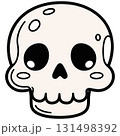 Cute Halloween Scull Mascot. Halloween Kawaii Style Icon 131498392