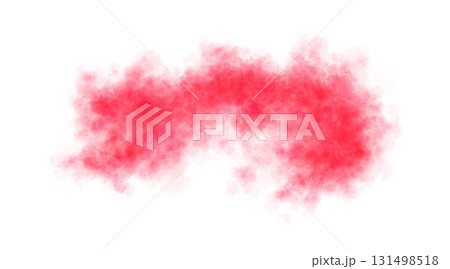 Bright red smoke cloud with fiery texture isolated on transparent background resembling wave shape for abstract effect Bright red smoke cloud with fiery texture isolated on transparent background resembling wave shape for abstract effect 131498518