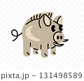 Boar, wild boar, aper, hog and swine, graphic design. Animal, pig and piggy, piglet, piggie, pigling and porcine, vector design and illustration 131498589