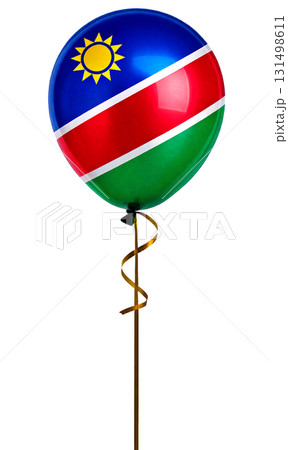 ナミビアの国旗の柄の風船。 ナミビアの国旗の柄の風船。 131498611