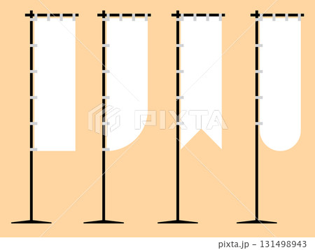 J-flag mockup template 4 shapes, empty space advertising sign flag. J-flag mockup template 4 shapes, empty space advertising sign flag. 131498943