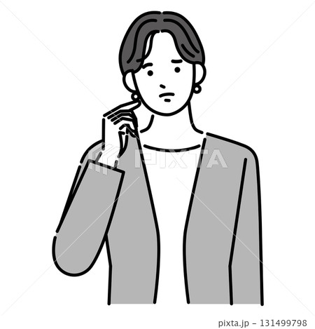 考える困った顔のビジネスウーマン 131499798