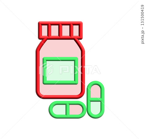 Medicine bottle icon design template 131500419