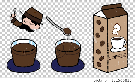 手繪粗咖啡布丁/咖啡 131500810