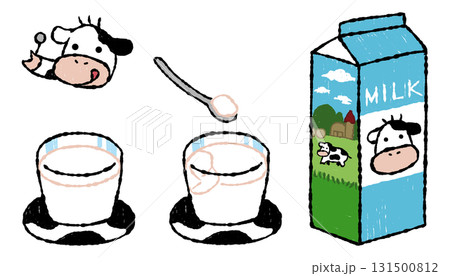 手描きでラフな牛乳プリン/牛乳 手描きでラフな牛乳プリン/牛乳 131500812
