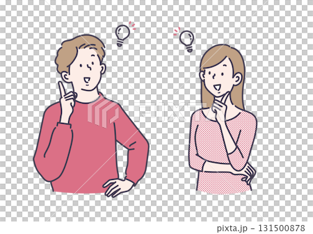 Illustration of an inspirational couple 131500878