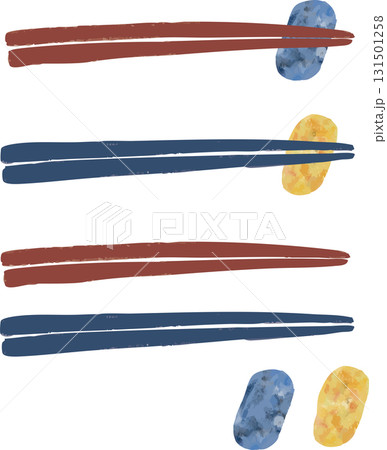 箸と箸置きのイラスト 131501258