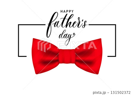 Bow tie greeting for Father's Day. Elegant vector card with clean white background. Bow tie greeting for Father's Day. Elegant vector card with clean white background. 131502372