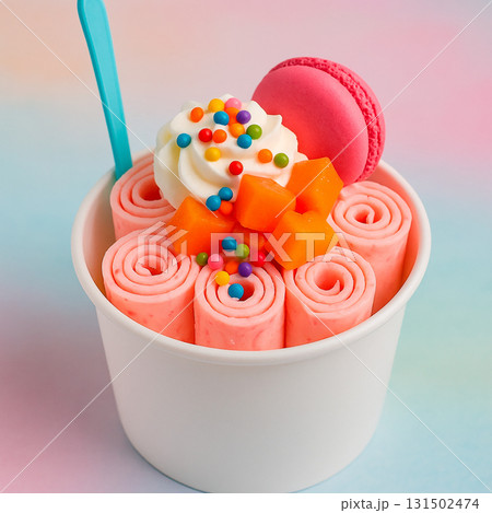 ロールアイスとカラフルトッピング ロールアイスとカラフルトッピング 131502474