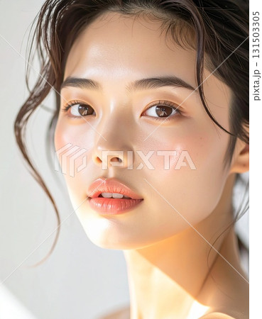 ナチュラルで上品な美しさを持つ日本人女性の美容イメージ 131503305
