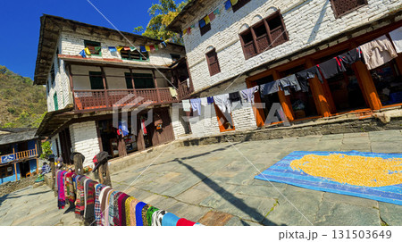 Rest Area, Trek to Annapurna Base Camp, Nepal Rest Area, Trek to Annapurna Base Camp, Nepal 131503649