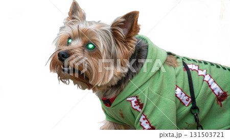 dogs wearing Halloween costumes, isolated on a transparent background PNG 131503721