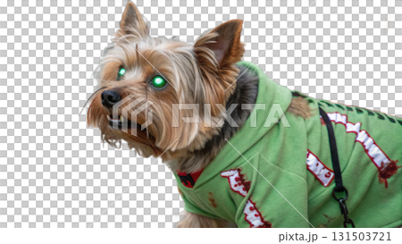 dogs wearing Halloween costumes, isolated on a transparent background PNG 131503721