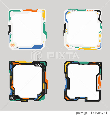 Futuristic interface ui elements. Futuristic HUD elements. Hud interface set. Vector illustration. Futuristic interface ui elements. Futuristic HUD elements. Hud interface set. Vector illustration. 131503751
