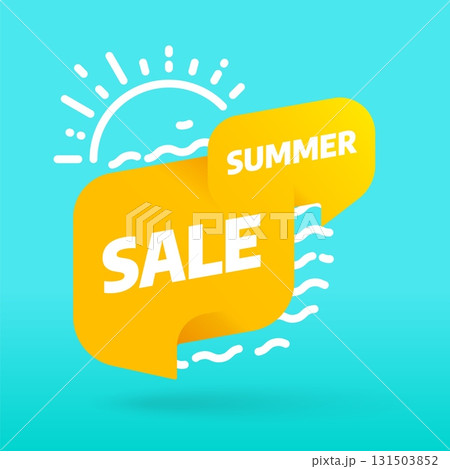 Summer Sale banner template design. Special offer. Vector illustration. 131503852