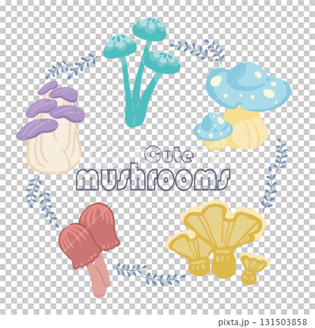 Cute and interesting mushroom pattern 131503858